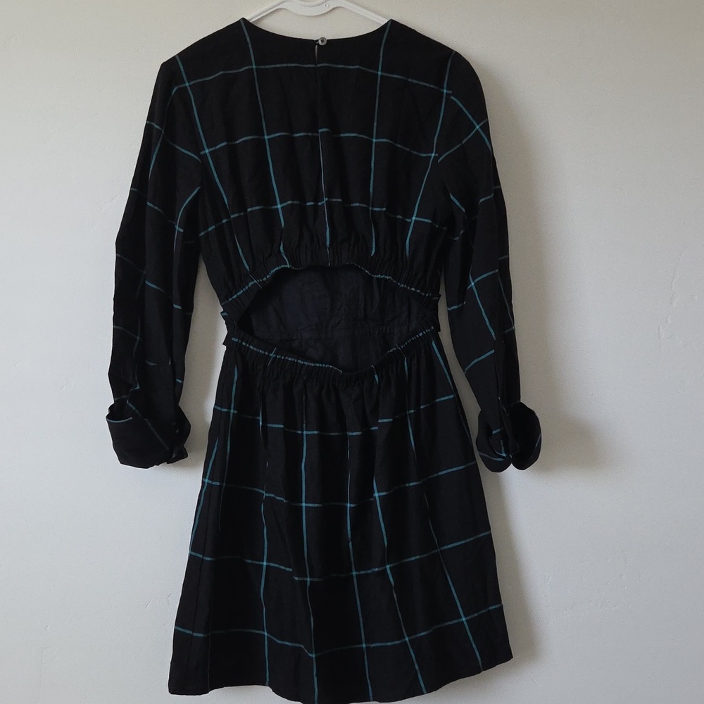STAUD Black and Blue Checkered Dress - Picture 9 of 10